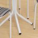 Conjunto de Mesa com 4 Cadeiras Thais Branco, Listrado Branco e Preto