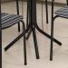 Conjunto de Mesa com 4 Cadeiras Thais Craqueado Preto Listrado Branco e Preto