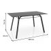 Conjunto de Mesa com 6 Cadeiras Lotus I Preto Fosco com Platina