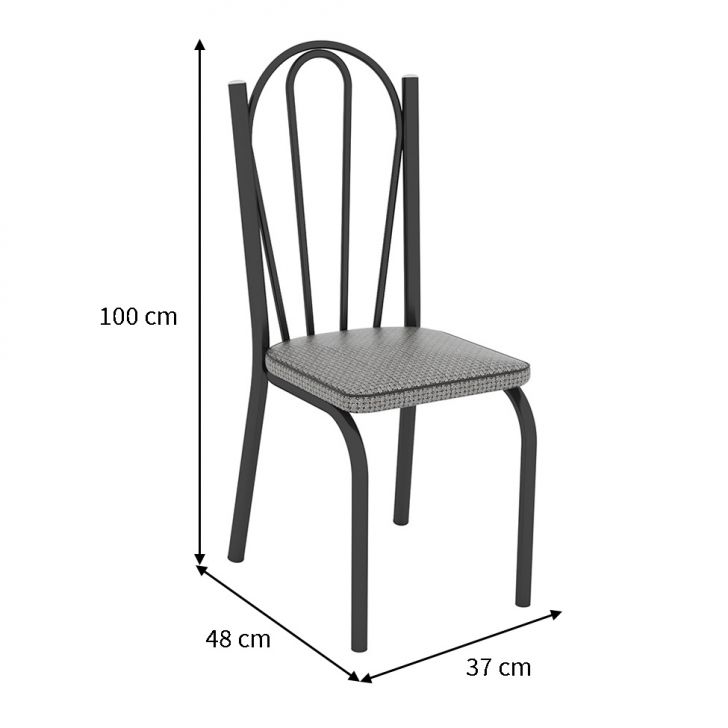 Jogo De Mesa Neli e 6 Poltronas Lisfen