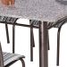 Conjunto de Mesa com 6 Cadeiras Primavera II Preto e Listrado