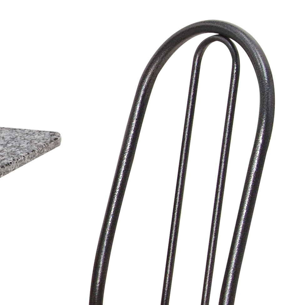 Conjunto de Mesa com 6 Cadeiras Primavera II Preto e Listrado