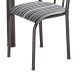 Conjunto de Mesa com 6 Cadeiras Primavera II Preto e Listrado
