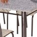 Conjunto de Mesa com 6 Cadeiras Primavera Preto e Rattan