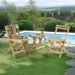 Conjunto de Mesa de Centro e 2 Cadeiras Forest Bege