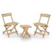 Conjunto de Mesa de Centro e 2 Cadeiras Forest Bege