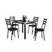 Conjunto de Mesa de Cozinha com 4 Lugares Malva I Preto