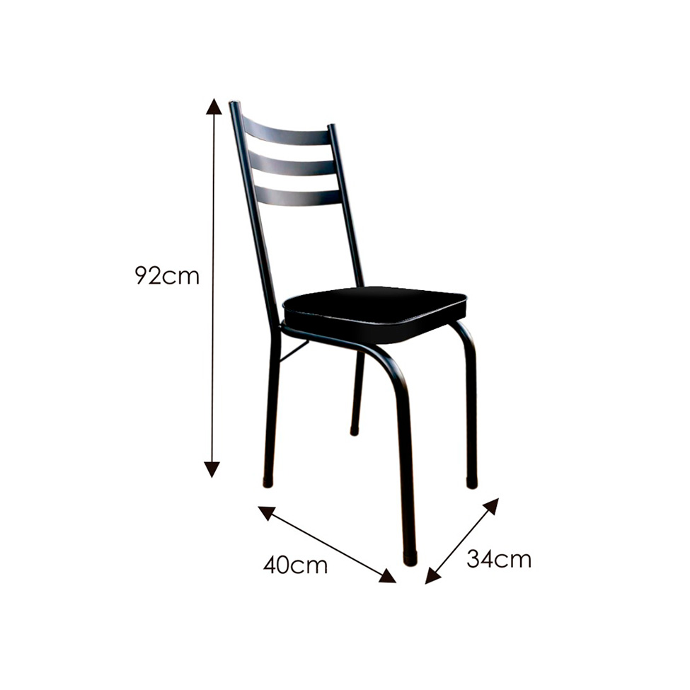 Conjunto de Mesa de Cozinha com 4 Lugares Malva I Preto