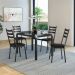 Conjunto de Mesa de Cozinha com 4 Lugares Malva I Preto