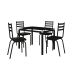 Conjunto de Mesa de Cozinha com 4 Lugares Malva I Preto