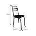 Conjunto de Mesa de Cozinha com 4 Lugares Malva II Preto