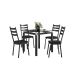 Conjunto de Mesa de Cozinha com 4 Lugares Malva II Preto