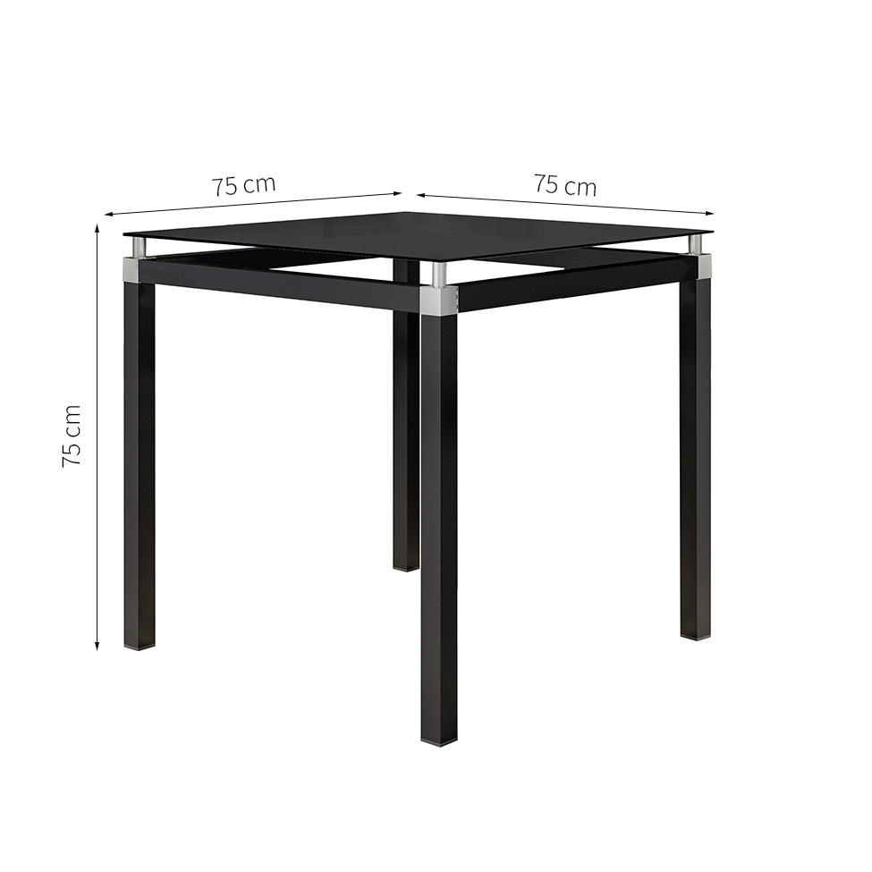 Conjunto de Mesa de Cozinha com 4 Lugares Malva II Preto