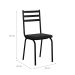 Conjunto de Mesa de Cozinha com 4 Lugares Malva II Preto