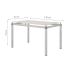 Conjunto de Mesa de Cozinha com 6 Lugares Malva Cinza