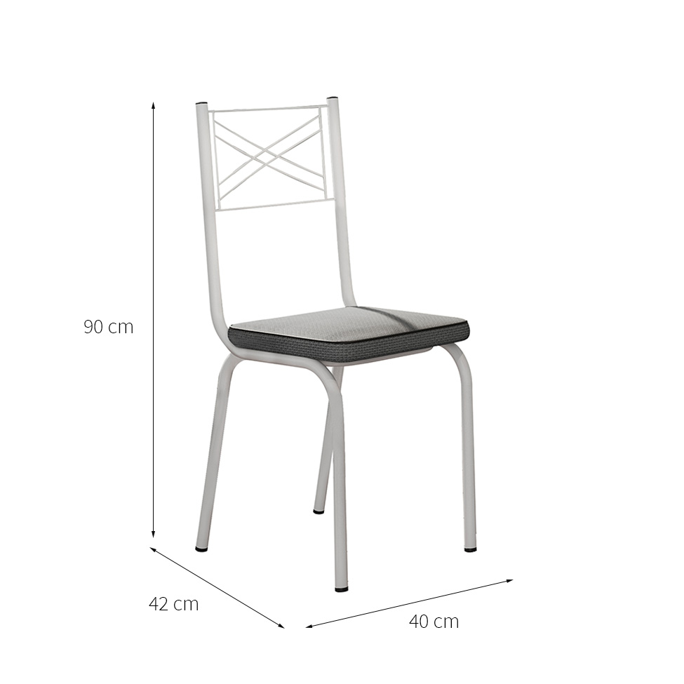 Conjunto de Mesa de Cozinha com 6 Lugares Malva Cinza