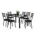 Conjunto de Mesa de Cozinha com 6 Lugares Malva Preto