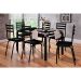 Conjunto de Mesa de Cozinha com 6 Lugares Malva Preto