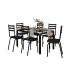 Conjunto de Mesa de Cozinha com 6 Lugares Malva Preto