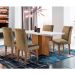 Conjunto de Mesa de Jantar Ane com 4 Cadeiras Estofadas Grécia I Animalle Off White e Chocolate