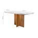 Conjunto de Mesa de Jantar Ane com 4 Cadeiras Estofadas Grécia I Animalle Off White e Chocolate
