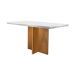 Conjunto de Mesa de Jantar Ane com 4 Cadeiras Estofadas Grécia Veludo Off White e Creme
