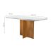 Conjunto de Mesa de Jantar Ane com 4 Cadeiras Estofadas Grécia Veludo Off White e Creme