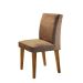 Conjunto de Mesa de Jantar Berlim I com Tampo de Vidro Off White e  4 Cadeiras Grécia Suede Chocolate