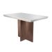 Conjunto de Mesa de Jantar Berlim I com Tampo de Vidro Off White e 4 Cadeiras Grécia Animalle Chocolate