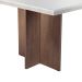 Conjunto de Mesa de Jantar Berlim I com Tampo de Vidro Off White e 4 Cadeiras Grécia Animalle Chocolate
