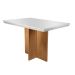 Conjunto de Mesa de Jantar Berlim I com Tampo de Vidro Off White e 4 Cadeiras Grécia Linho Turim