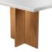 Conjunto de Mesa de Jantar Berlim I com Tampo de Vidro Off White e 4 Cadeiras Grécia Linho Turim