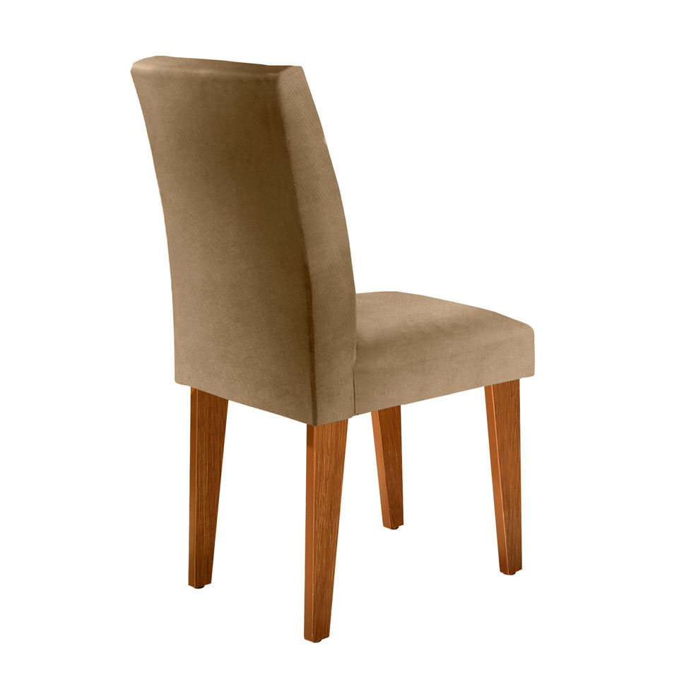 Conjunto de Mesa de Jantar Berlim I com Tampo de Vidro Off White e 4 Cadeiras Grécia Linho Turim