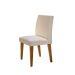 Conjunto de Mesa de Jantar Berlim II com Tampo de Vidro Off White e 4 Cadeiras Grécia Veludo Creme