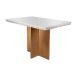 Conjunto de Mesa de Jantar Berlim III com Vidro 4 Cadeiras Grécia Suede Chocolate e Off White