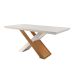 Conjunto de Mesa de Jantar Imperatriz com 6 Cadeiras Estofadas Grécia I Animalle Off White e Chocolate