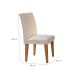 Conjunto de Mesa de Jantar Imperatriz com 6 Cadeiras Estofadas Grécia I Veludo Off White e Creme