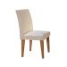 Conjunto de Mesa de Jantar Imperatriz com 6 Cadeiras Estofadas Grécia I Veludo Off White e Creme