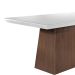 Conjunto de Mesa de Jantar Luna I com Vidro e 6 Cadeiras Grécia Veludo Chocolate e Off White