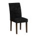 Conjunto de Mesa de Jantar Luna II com Vidro e 6 Cadeiras Grécia Suede Castor e Preto