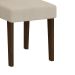 Conjunto de Mesa de Jantar Luna II com Vidro e 6 Cadeiras Grécia Veludo Castor e Creme