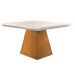 Conjunto de Mesa de Jantar Luna com 4 Cadeiras Estofadas Grécia Suede Off White e Imbuia