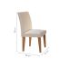 Conjunto de Mesa de Jantar Luna com 4 Cadeiras Estofadas Grécia Veludo Creme e Imbuia