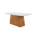 Conjunto de Mesa de Jantar Luna com 6 Cadeiras Estofadas Grécia I Animalle Off White e Chocolate