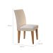 Conjunto de Mesa de Jantar Luna com 6 Cadeiras Estofadas Grécia I Veludo Off White e Creme