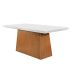Conjunto de Mesa de Jantar Luna com 6 Cadeiras Estofadas Lunara I Animalle Off White e Chocolate