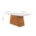 Conjunto de Mesa de Jantar Luna com 6 Cadeiras Estofadas Lunara I Animalle Off White e Chocolate