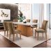 Conjunto de Mesa de Jantar Luna com 6 Cadeiras Estofadas Lunara I Animalle Off White e Chocolate
