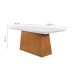 Conjunto de Mesa de Jantar Luna com 6 Cadeiras Estofadas Lunara I Veludo Off White e Creme