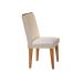 Conjunto de Mesa de Jantar Luna com 6 Cadeiras Estofadas Lunara I Veludo Off White e Creme